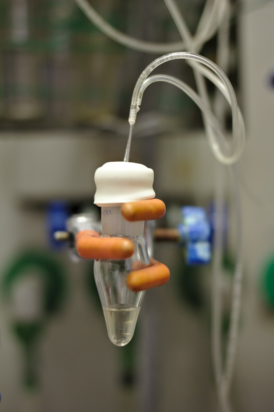 Medical training mannequin on a bed in a clean simulation laboratory